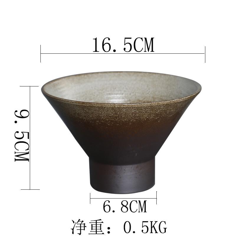 Copper Coin Grass Hydroponic Landscaping Flower Pot Ceramic Creative Simple Narcissus Kiln Change Retro Non-Porous Pot Indoor Household