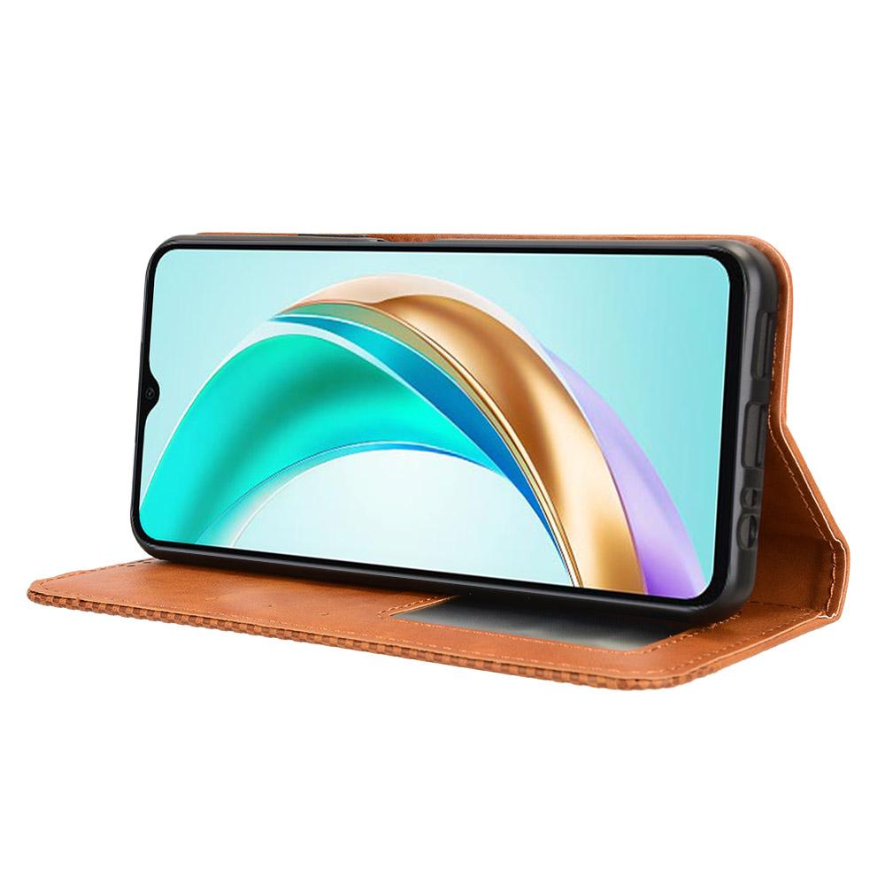 For Honor X6b 4G Cell Phone Case Retro PU Leather Wallet Phone Stand Cover