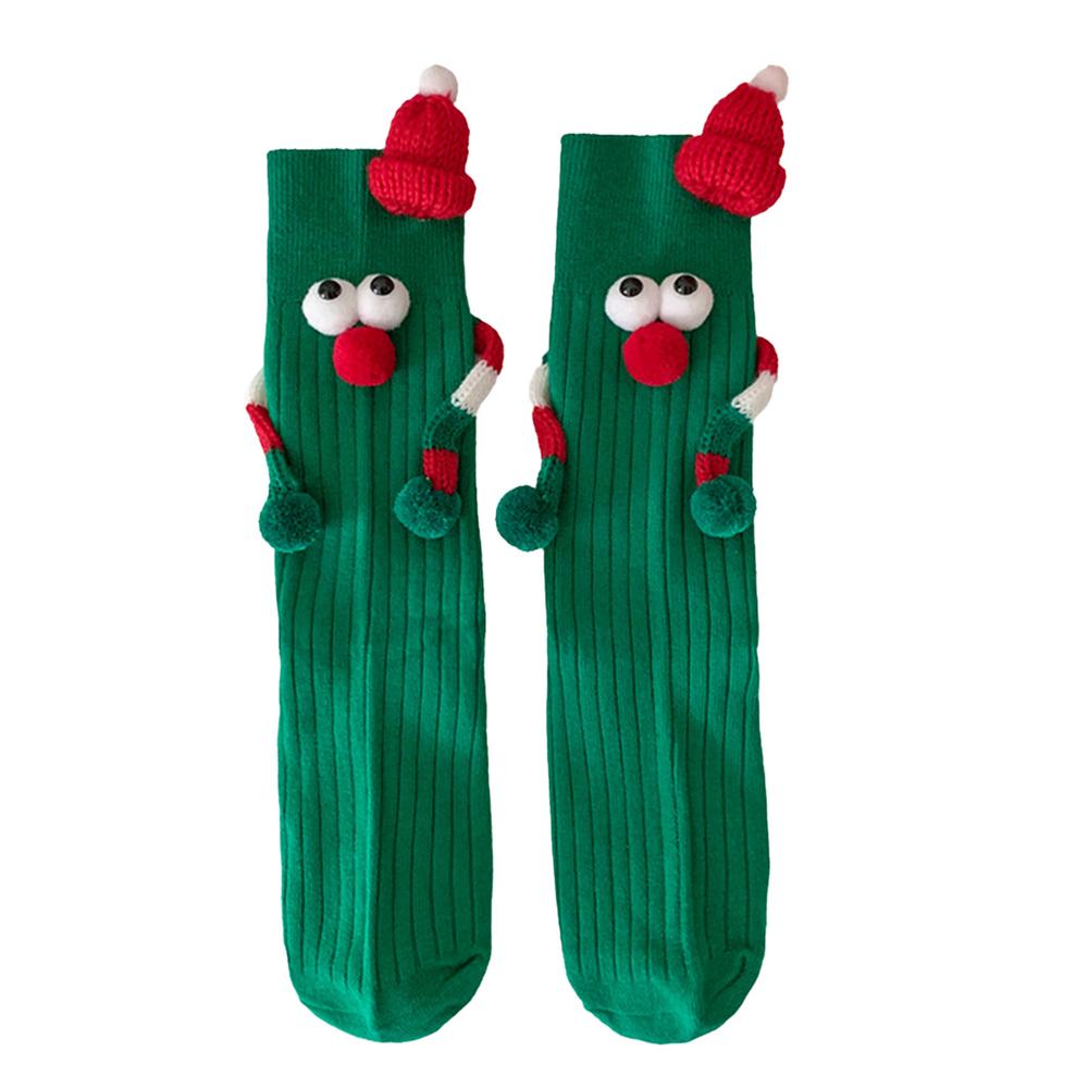 Hand Holding Socks Magnet Socks Elastic Cartoon Hand Socks Holiday Gift Comfortable Funny Christmas Supplies Gift For Winter