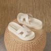 Women's Leather Platform Sandals, 2025 Style, Summer Outdoor Fashion, Versatile, Height-Increasing, 'Stepping On Cloud'.