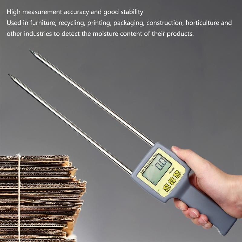 Accurate Paper Dampness Tester Insert Digital Paper Hygrometer Pin Humidity Testing Tool Essential for Printing Industry