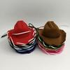 Pet handmade punched rope cowboy hat puppy cat western cowboy hat pet 13cm shaped small hat