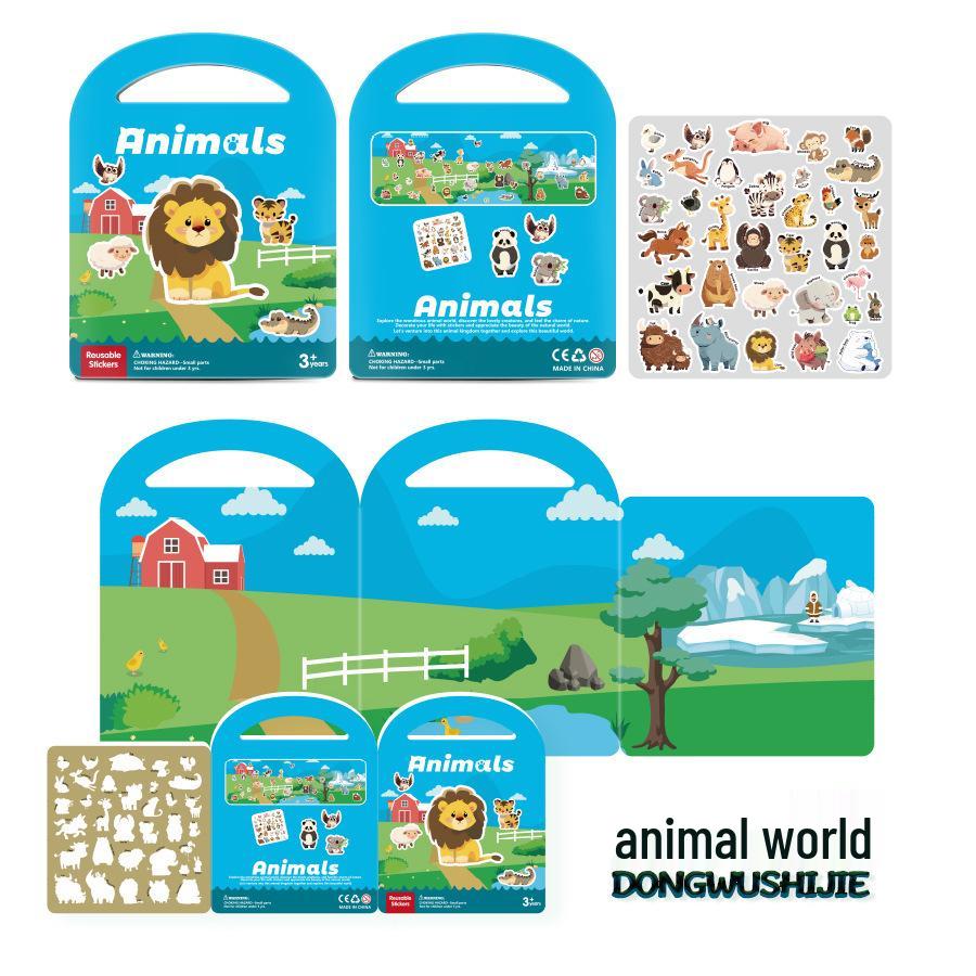 Children's Reusable Silicone Sticker Book: DIY Educational Toy with Jelly Stickers