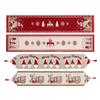 Christmas Tree Elk Snowflake Plaid Table Runner Party Wedding Decoration Table Runner Christmas Decoration Home Table Runner