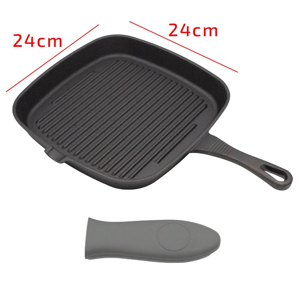 Patelnia grillowa żeliwna 24x24cm BRUNBESTE BB-2668