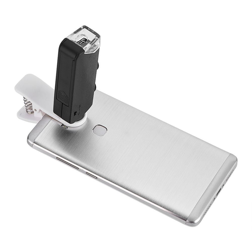 60X 100X Optical Zoom LED Microscope Lens with Clip for Mobile Phones