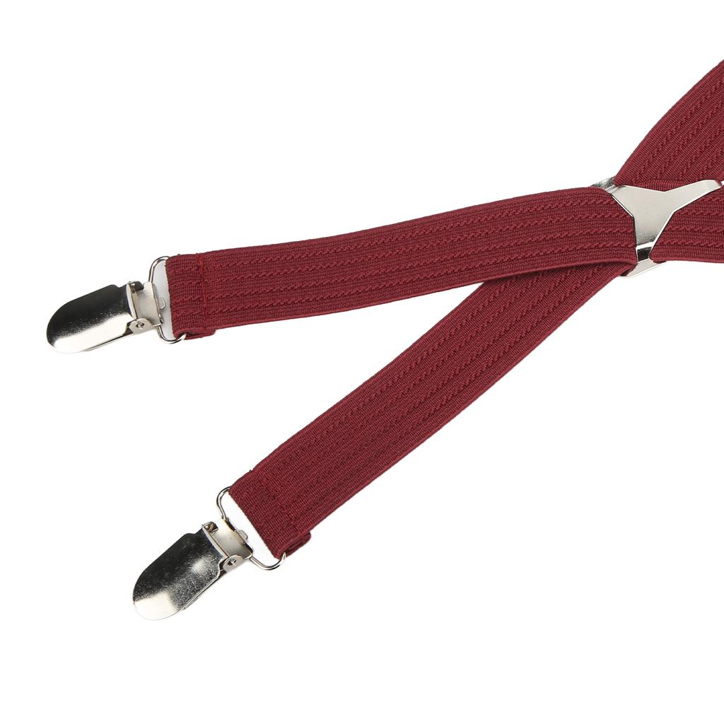 Mens Suspenders Approx 1x41.3in Nonslip Safe Sturdy Metal Wide Applicability Dress Suspenders for Work Wedding