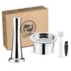 i Cafilas [YK01] Reusable Coffee Capsule Refillable Filter 304 Stainless Steel Cream Maker for Lavazza Blue Espresso Point Tchibo Cafissimo K Fee