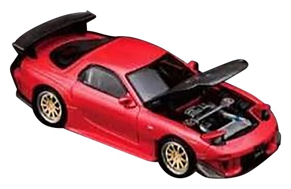 POP RACE X Enigma MAZDA WIDEBODY METALIC RED Finished Product PRE003 1/64 RX-7 (FD35)