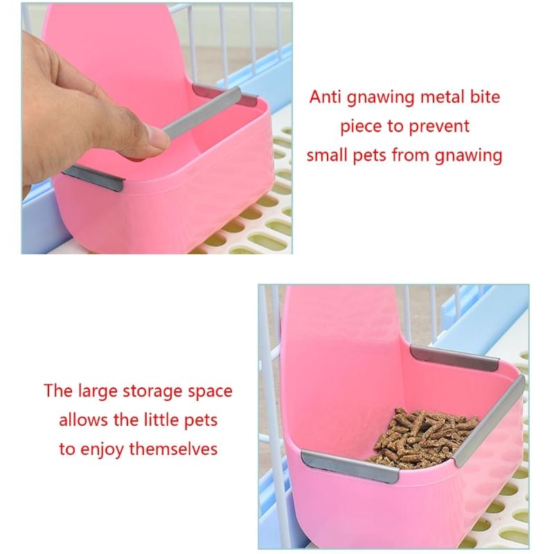 Hays Food Bins Feeder for Hays and Food Feeder Bowls Manger Rack for Rabbits Guinea Pigs Chinchilla Small Animal