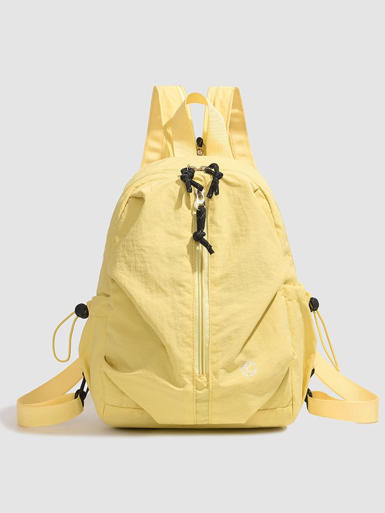 Schoolbag female junior high school student carrying girl Korean version casual large capacity simple solid color