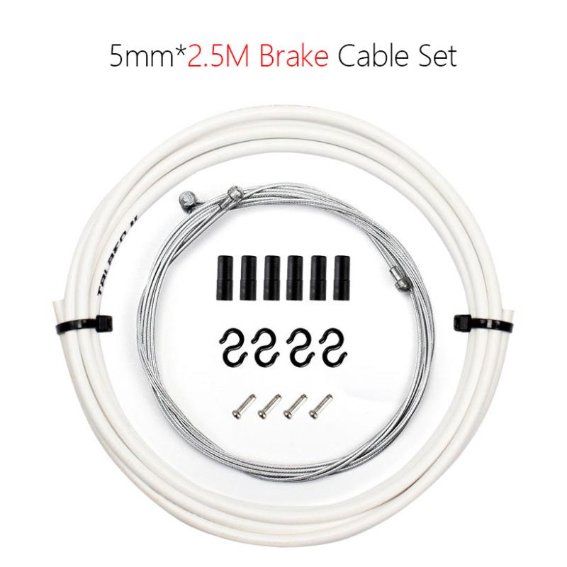 

Провод для велосипедных переключателей, тормозные тросы переключателя передач, трубка троса переключения передач, трубка 4 мм/5 мм, MTB, дорожный велосипед, рычаг переключения передач, тормозной трос Brake White 5mm