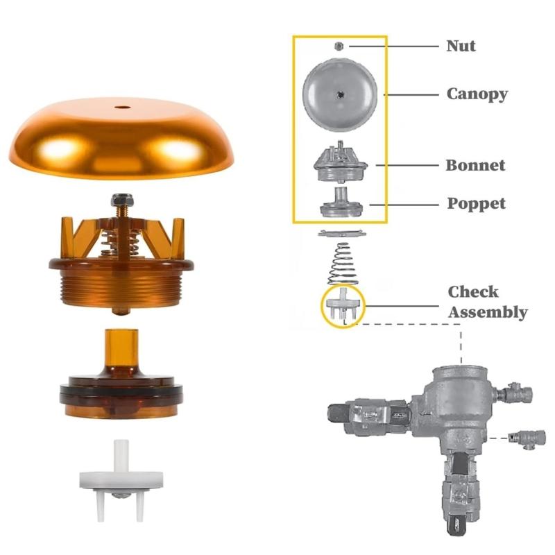 Maintenance Set Water Hose Bonnet Backflow Devices Part Vacuum Breaker and Repair Component Valves Assembly Repair Part
