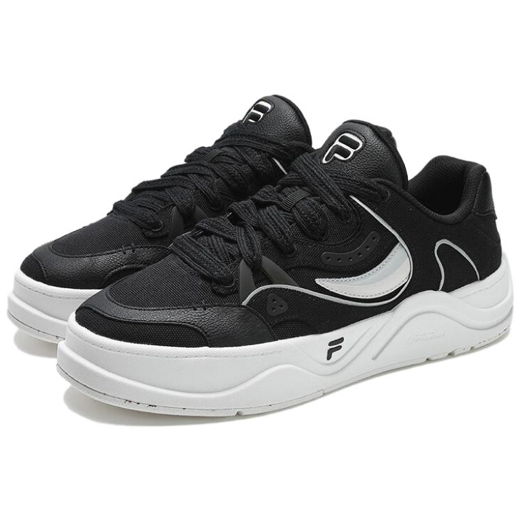 FILA Fusion 50-50 Comfortable Durable Shock-Resistant Breathable Low-Top Skate Shoes Men sneaker Black Gray T12M422912FBL