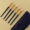 5-teiliges Lidschatten- & Nasenkonturenpinsel-Set mit weichen Borsten - Studentenfreundlich & Tragbar