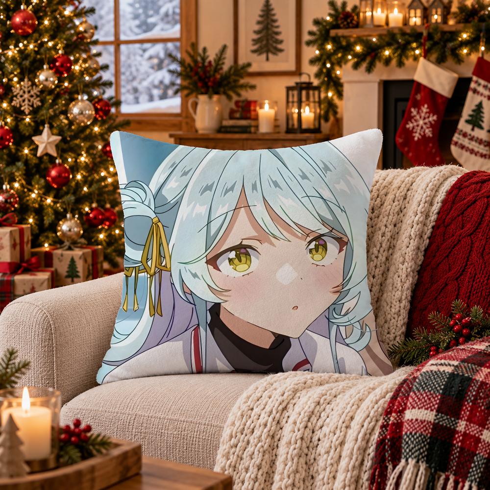 Anime Watanare Cushion Cover Cushion Cover Soft Plush Cushion Covers Fluffy Throw Pillow Cases For Sofa Bedroom