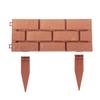 Flower Bed Edging Plastic Garden Fence Diy Edging Stones Brick Effect Lawn Edging Flower Bed Plant Border Brown Landscaping