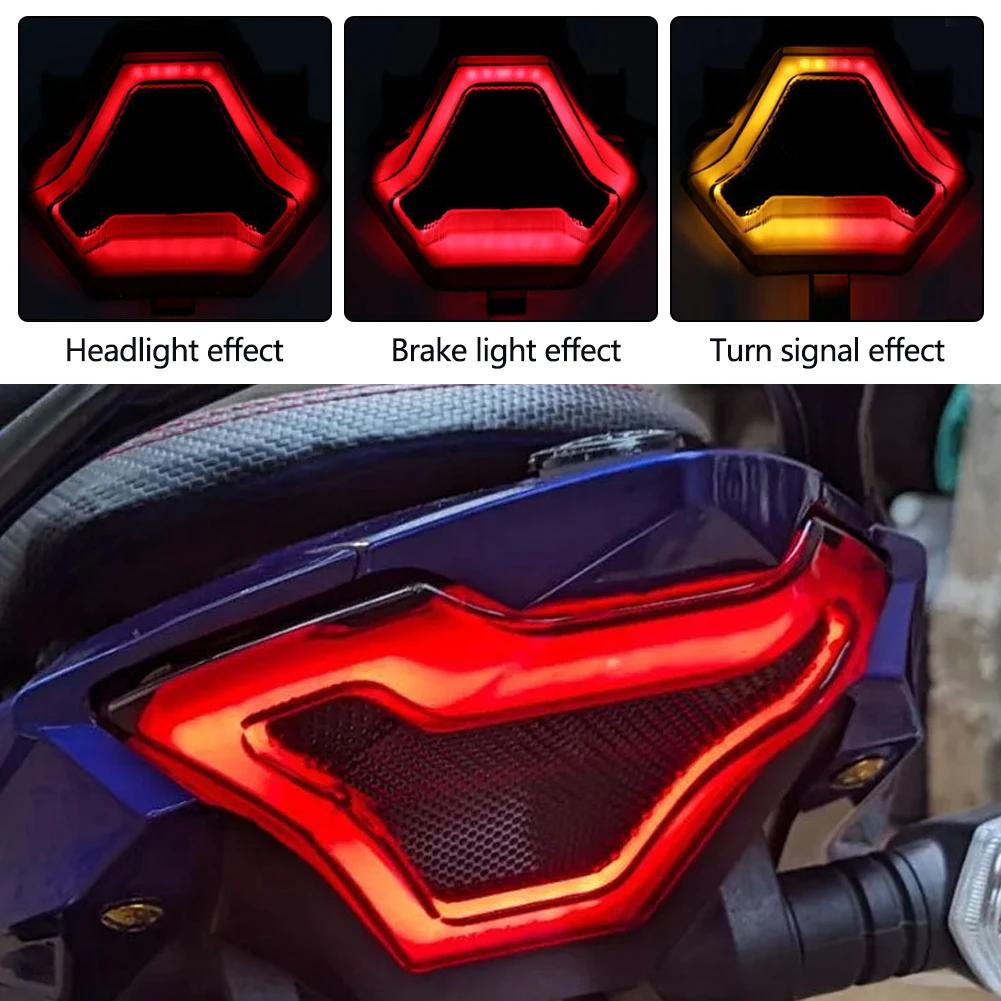 Motorcycle LED Tail Light Rear Brake Lamp Integrated Turn Signal Light DC 12V for Yamaha MT-07/25 R3 R25 Y15 V1 V2 LED Taillight