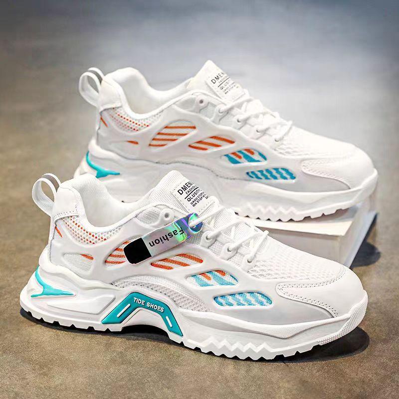 Summer Men's Shoes Breathable New Youth Casual Versatile Sports Running Mesh Deodorant Heightening Dad Shoes