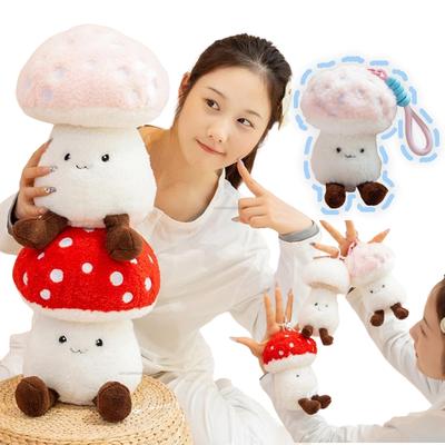 New Soft Cartoon Mushroom Plush Vegetable Toy Fluffy Stuffed Hug Pillow Realistic Natural Plant Baby Doll Comfort Birthday Gift