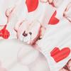 Small Dogs Printed Pink Bear and Heart Pet Clothes Cute Puppy Dog Outfits Jumpsuit Bodysuits for Valentine's Day Mothers' Day D