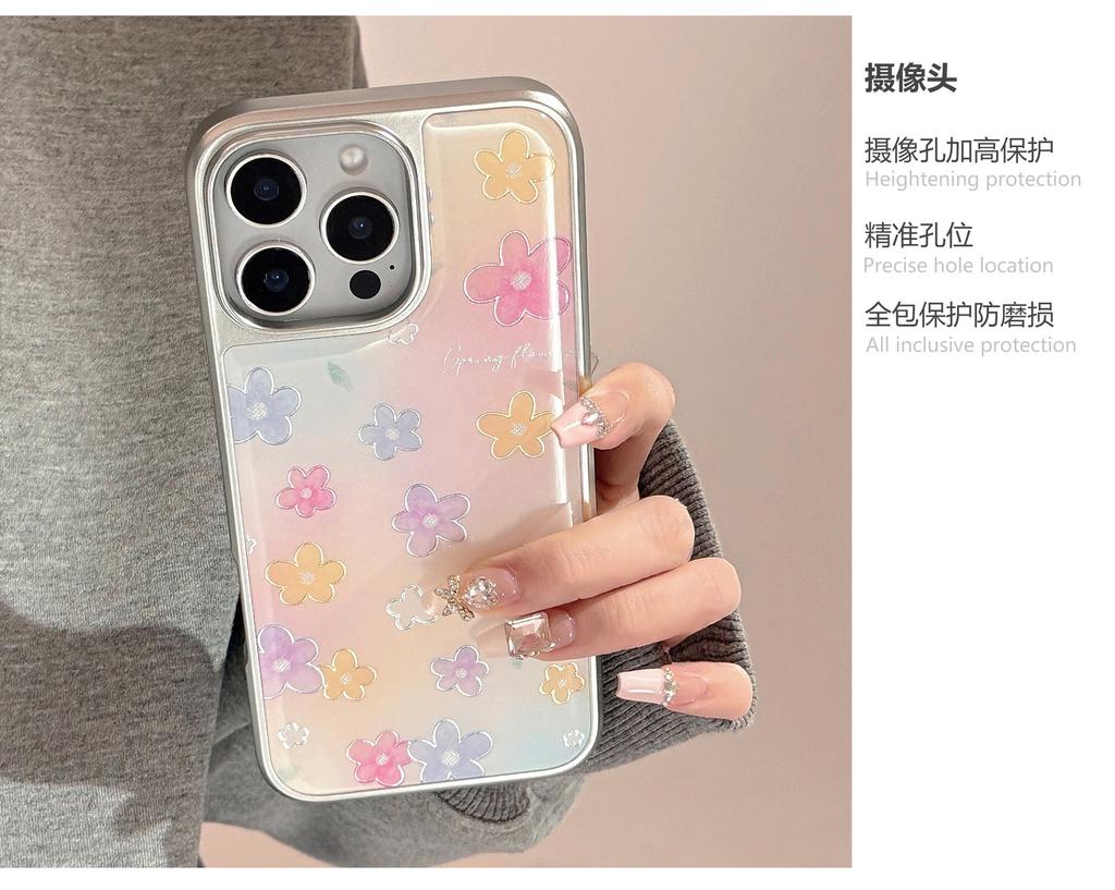 Gilded Drip Glue 17 Apple 16 Pro Max Phone Case iPhone 15 Halo Flower 1