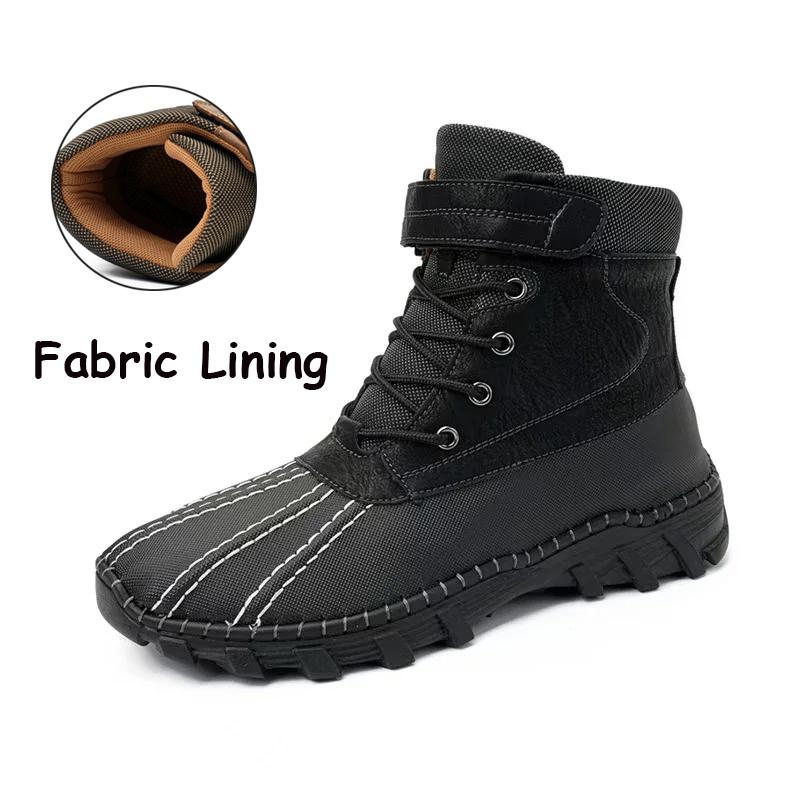 Super Warm Winter Men Boots Platfrom Sneakers Leather Boots Men Outdoor Shoes Waterproof Men Snow Boots Ankle Boots
