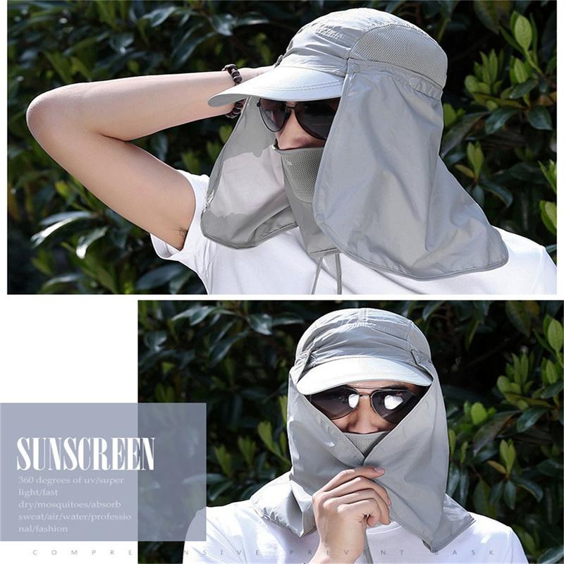 UV Protection Fishing Hat Mountain Climbing Sun Shading All Directional Quick Drying Sport Hiking Camping Visor Face Neck Cover