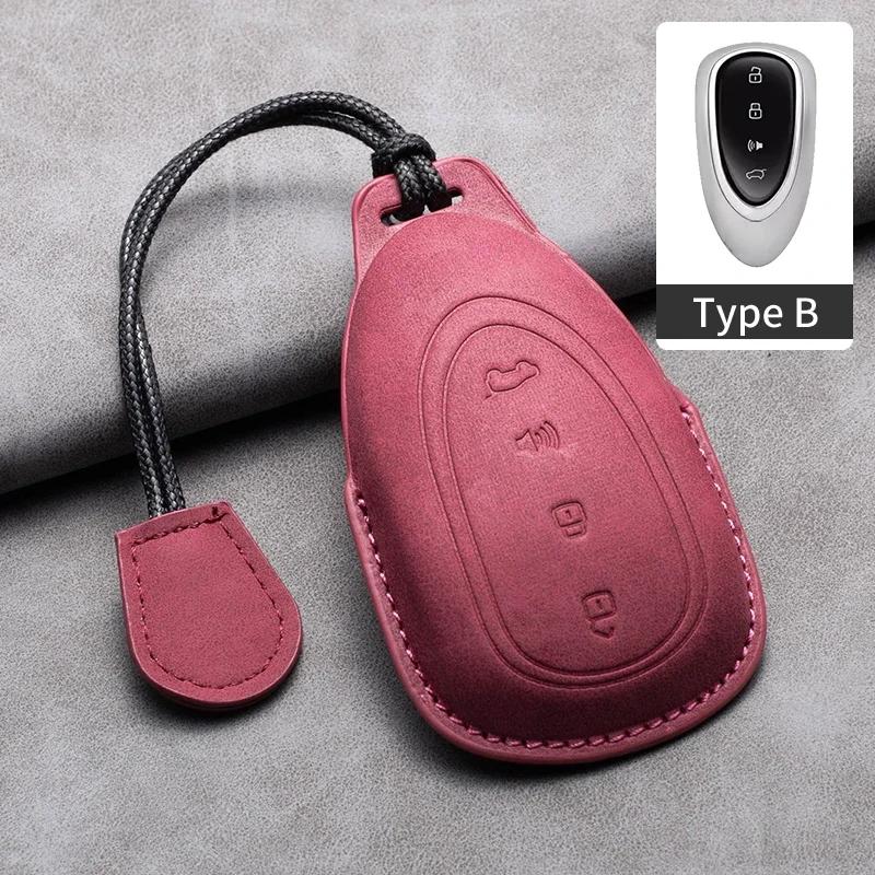 Car Remote Key Case Cover For Great Wall Gwm Wey Coffee01 Coffee02 Wey-X Wey-S Wey-Gt Vv7 Gt8 Leather Key Fob Keychain