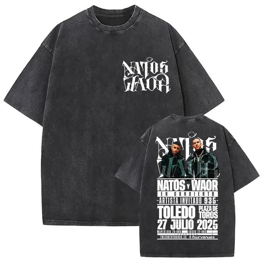 

Vintage Washed NATOS WAOR Album T Shirt Hip Hop Rap Gothic Clothing T-shirt Men Women High Quality Short Sleeve T Shirts 3XL