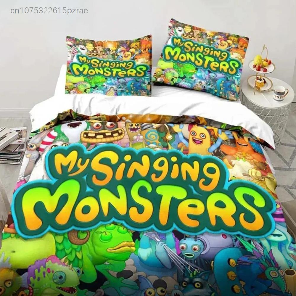 3D Druck Mein Spiel Singende Monster Bettwäschesets Bettdecke Steppdecke Bettbezug Bettbezug Kissenbezugsets Kinder Erwachsenengröße