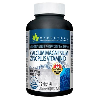 Maple Tree Calcium Magnesium Zinc Plus Vitamin D, 90 Tablets, 1 Unit