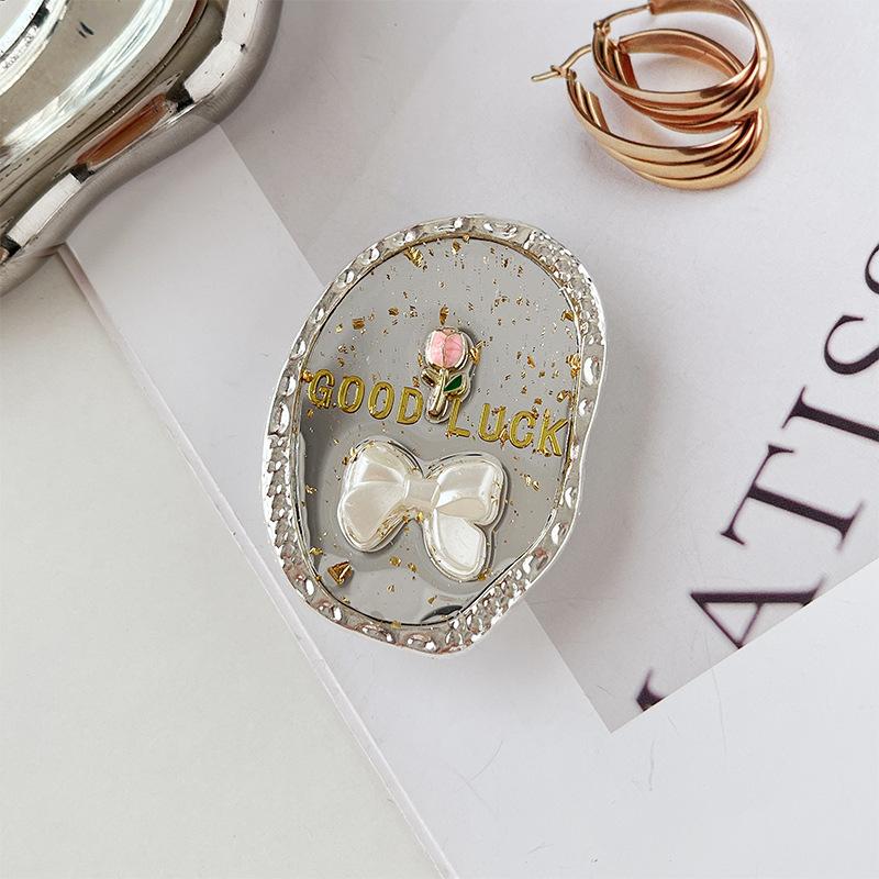 

Wind Mobile Phone Airbag Bracket Rhinestone Gem Mirror Sticker Butterfly Flower Retractable Special-Shaped Ring Buckle