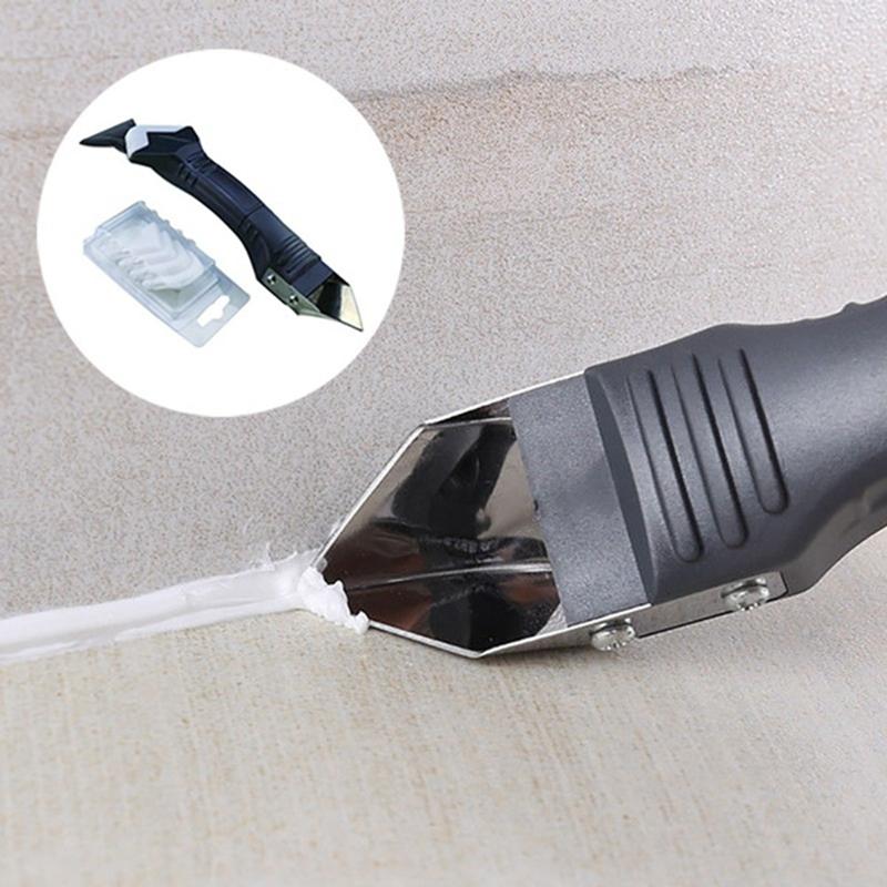 3 In 1 Sealant Angle Scraper Spatula Silicone Grout Caulk Floor Seam Glass Glue Remover Home Removal Tool Kit