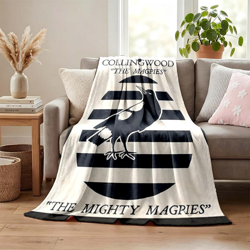 Coperta del Collingwood Football Club Coperta di Flanella Morbida Accogliente Peluche per Divano Letto Leggera Decorazione per la Casa Regali per Natale varie festività