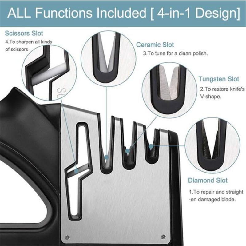 1PC Handheld rutschfeste Vier-in-One-Multifunktionsschärfer Schere Home Küchenutensilien