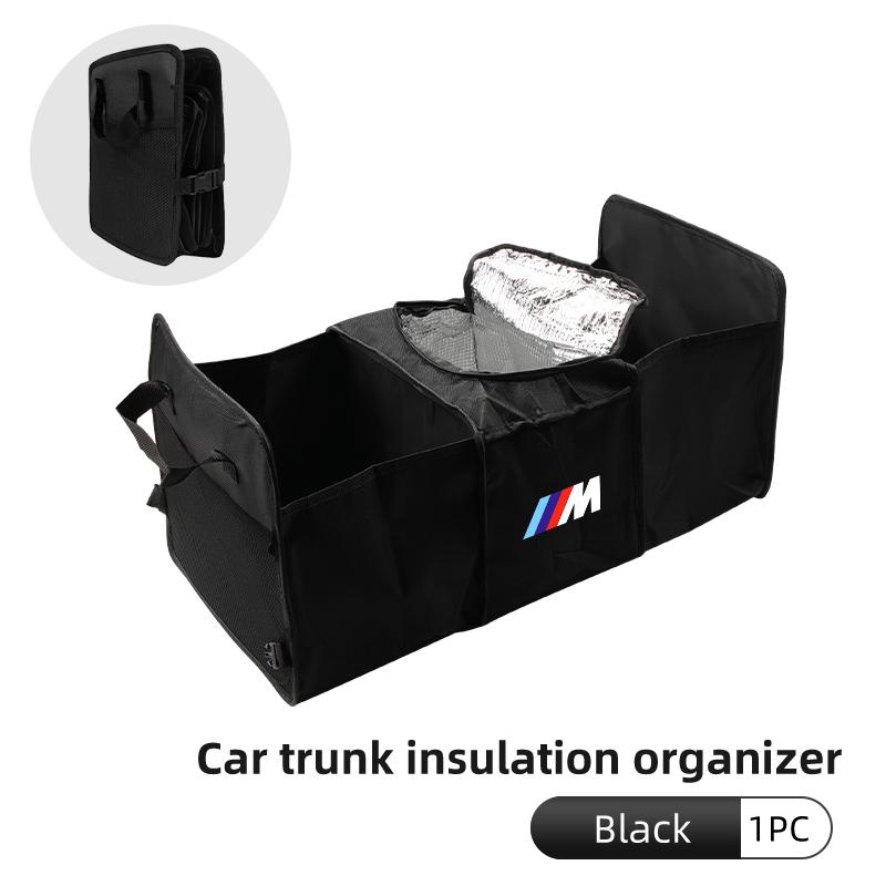 

2025 Hot Car Storage Box with Insulated Cooler Bag Foldable Organizer Thermal Tote Car Organizer For BMW E90 E60 E46 E39 F30 F10