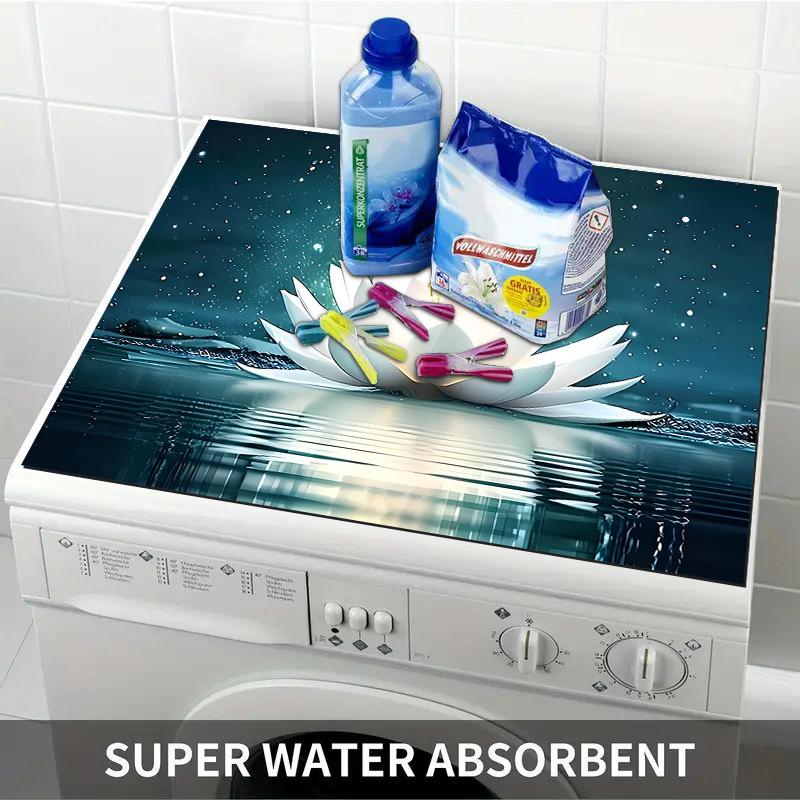 1Pcs Rubber Drying Mat With Lotus Pattern For Coffee Shop Restaurant Kitchen Carpet Tableware Durable Diatom Mud Table Mat Pet Mat Coffeeware