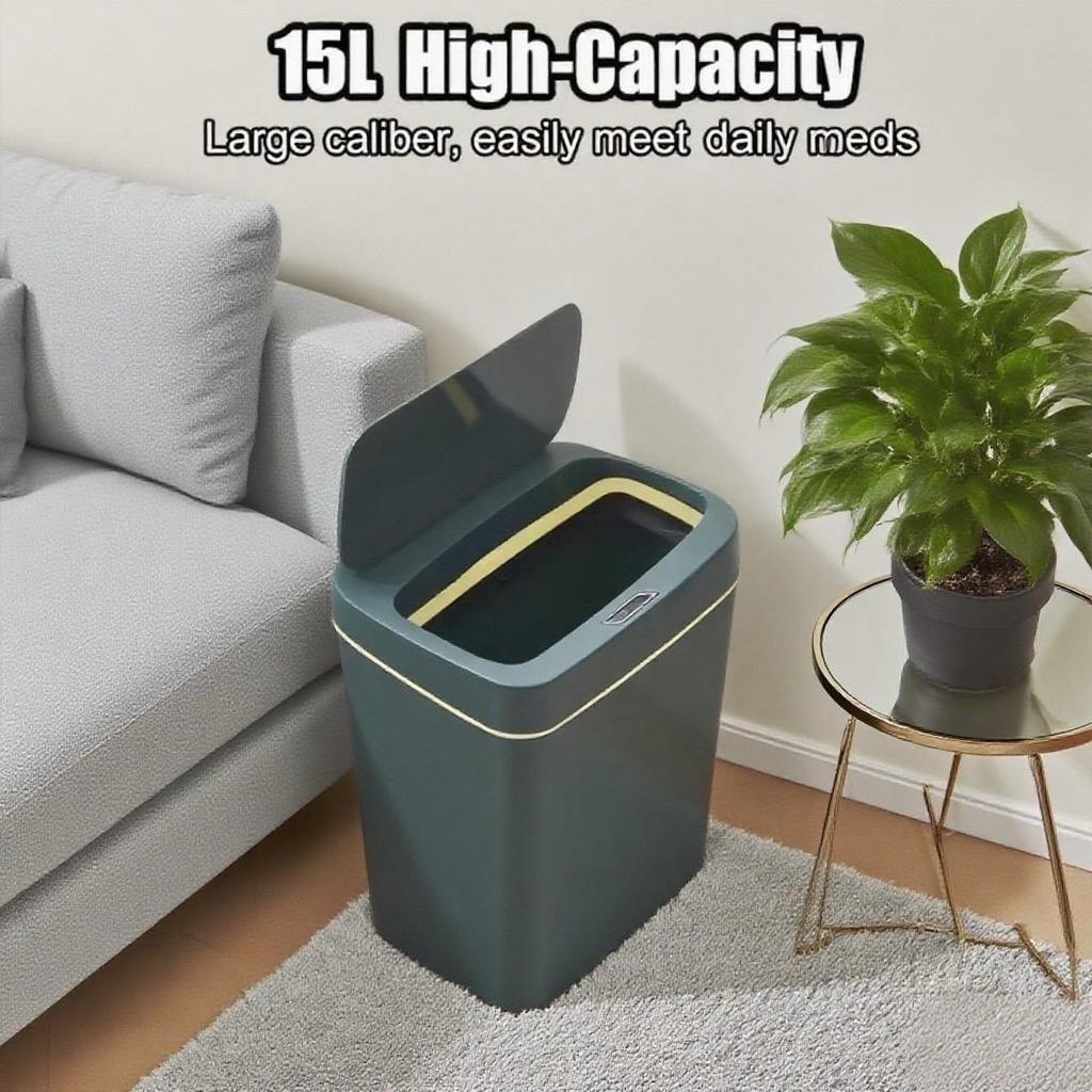 Non Contact Narrow Smart Sensor Trash Can Automatic Bagging Electronic Trash Can for Smart Home White Smart Bathroom Trash Can