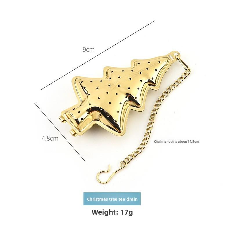 Creative Tea Filter Stainless Steel Tea Strainer 304 Stainless Steel Christmas Tree Tea Infuser Tea Filter Tea Holder