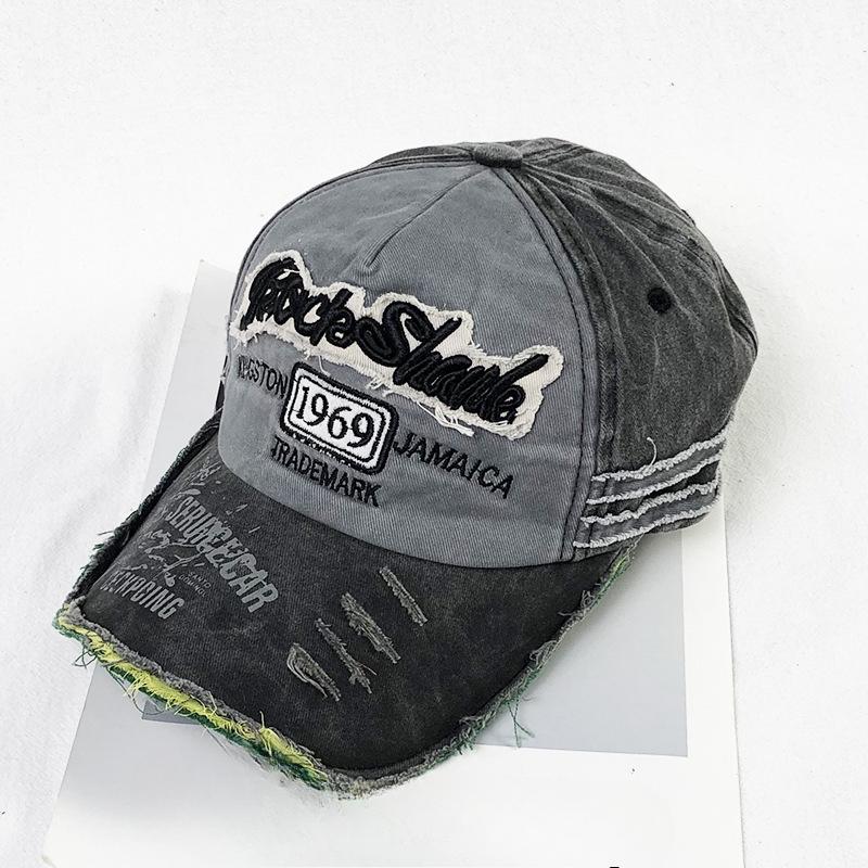 New Baseball Cap for Men and Women Embroidered Versatile Letters Used for Old Washing Hat Outdoor Casual Sun Visor Baseball Cap