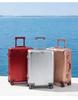 Aluminum-Magnesium Alloy Trolley Case with Universal Wheels, 24" Carry-On for Student Travel & Men's Business, with Combination Lock.
