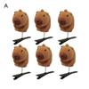 6 Piezas Pinzas para el Cabello Animales de Dibujos Animados Lazo Decoración Pasadores para el Cabello Accesorios de Cabello Coloridos Colores Aleatorios Pinzas Elásticas para el Cabello