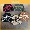 Jacquard Knit Striped Beanie Cap For Warm Winter Fashion Streetwear Hat Gift