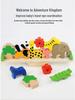 Wooden Animal See-Saw Stacking Game: Fine Motor Skills Educational Toy