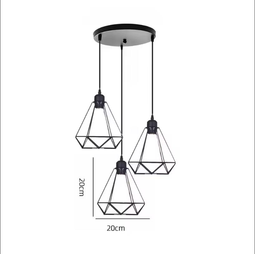 Modern Black Iron Pendant Light For Foyer Stair Staircase Room Hotel Hall Chandeliers Lighting Suspension Decorate Pendant Lamps