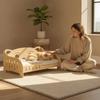 Wooden Pet Sofa Bed Wipe-Clean for Sunny Window Corner