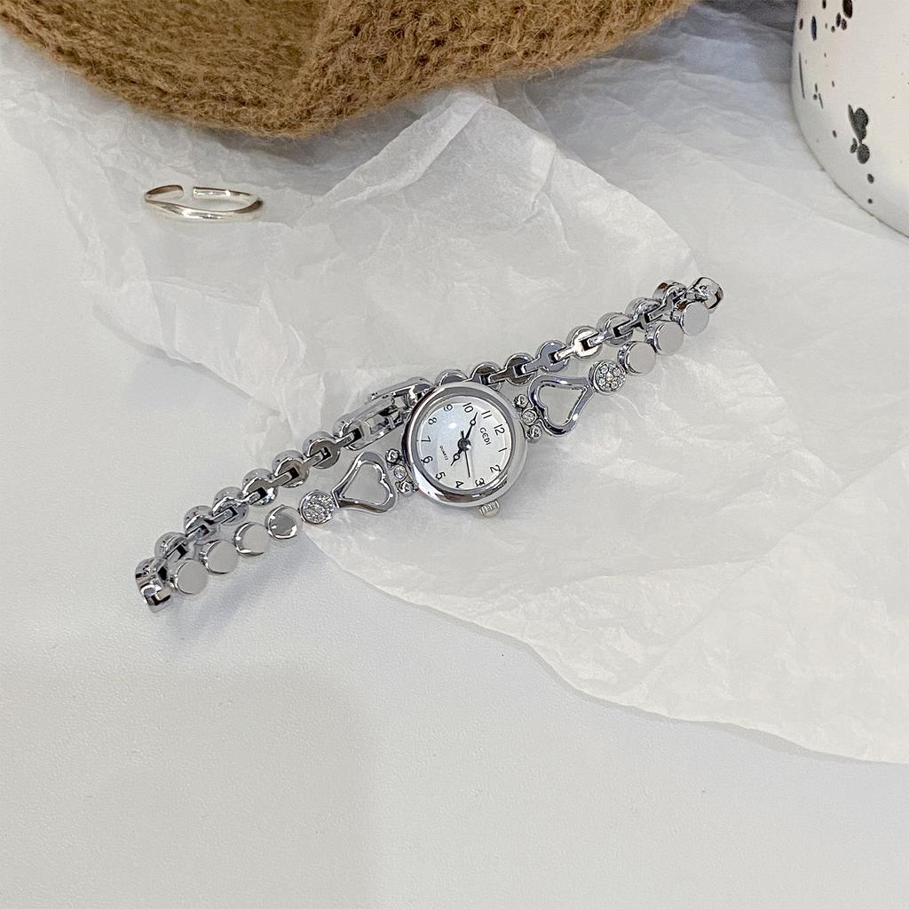 Retro Moda Damski Zegarek Okrągła Mała Tarcza Zegarki Kwarcowe dla Pań Wodoodporny Luksusowy Zegarek na Bransolecie Prezent dla Kobiet
