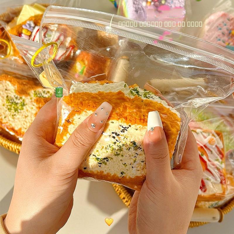 Simulated Food Bread Series Toast Pinching Toy Ball Handmade Stress Relief Silicone Food Grade Pinch Non Toxic Odorless Toys