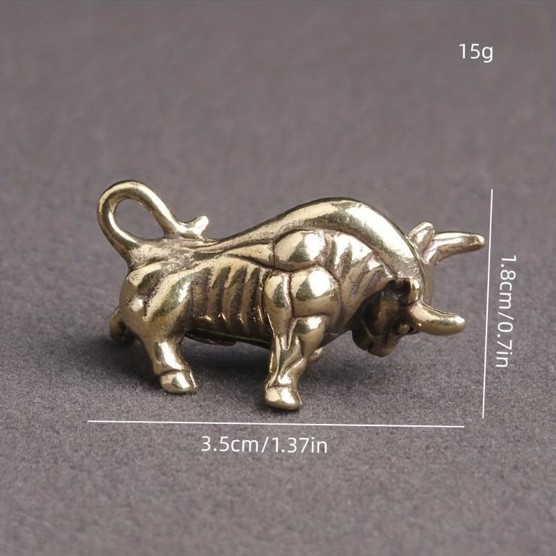 Creative Bullfight Small Ornament Muscle Bull Micro Carving Animal Keychain Pendant Keychain Small Ornament Home Decoration